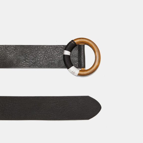 Zara Belt with Round Wooden Buckle
